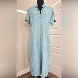 Soft Surroundings Sky Blue Midi Dress